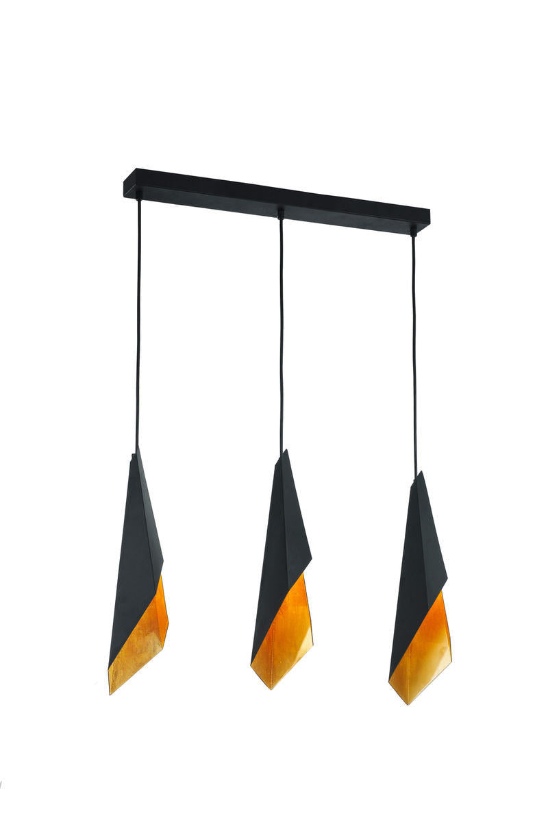 Alora Lighting VELO LP303044MBGF Pendant Transitional - Matte Black And Gold Foil