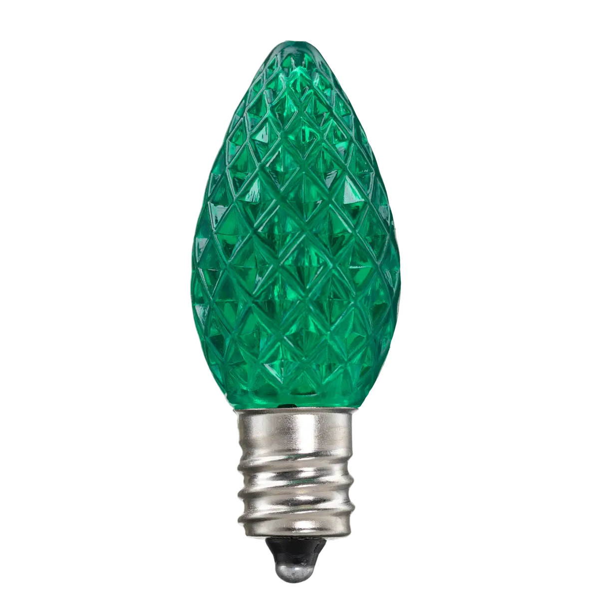Dimmable C7 Faceted Bulb Green Box of 25