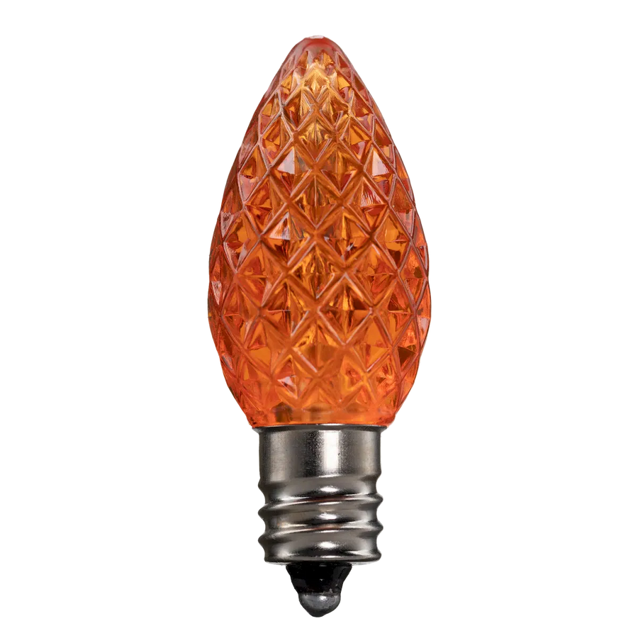 Dimmable C7 Faceted Bulb Orange Box of 25