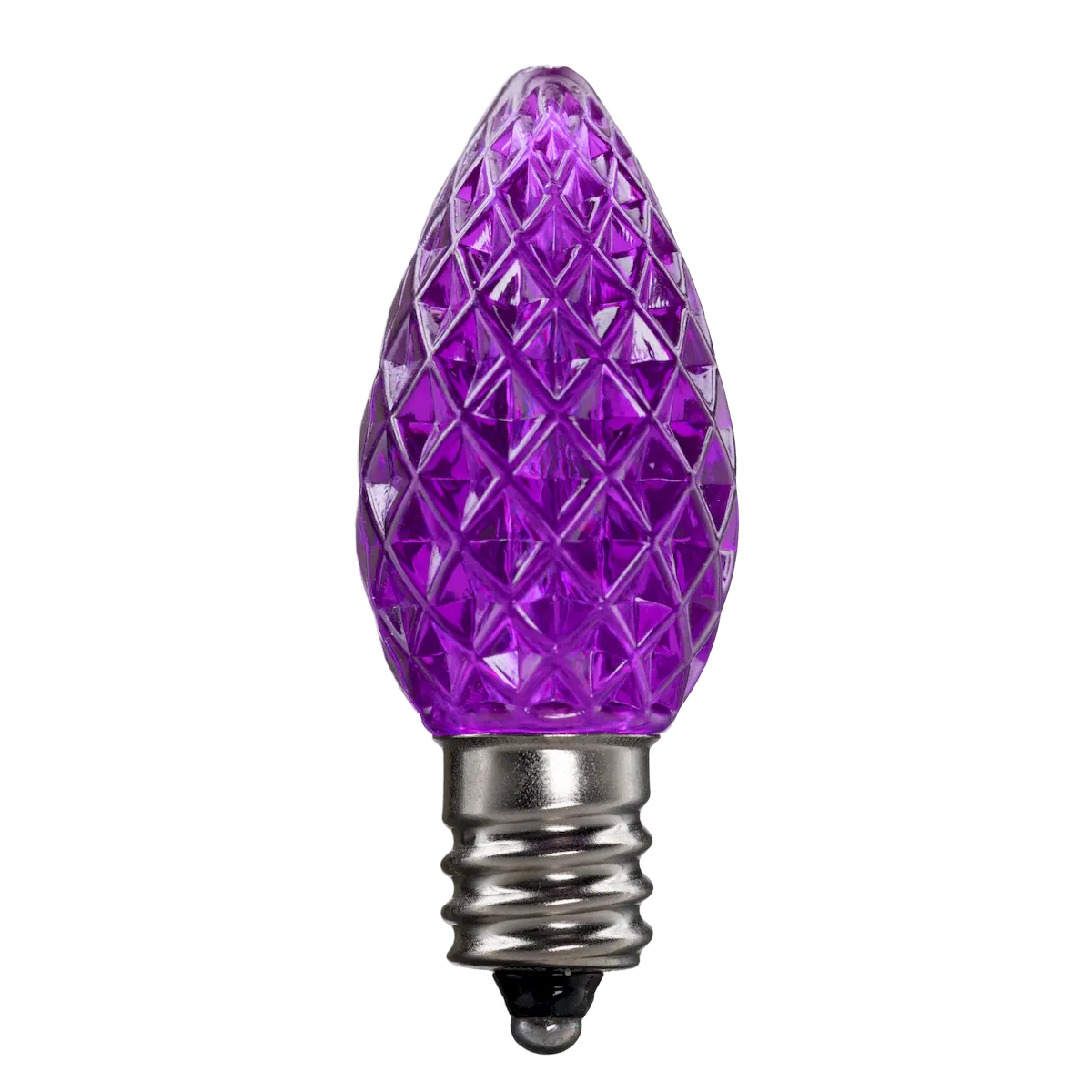 Dimmable C7 Faceted Bulb Purple Box of 25