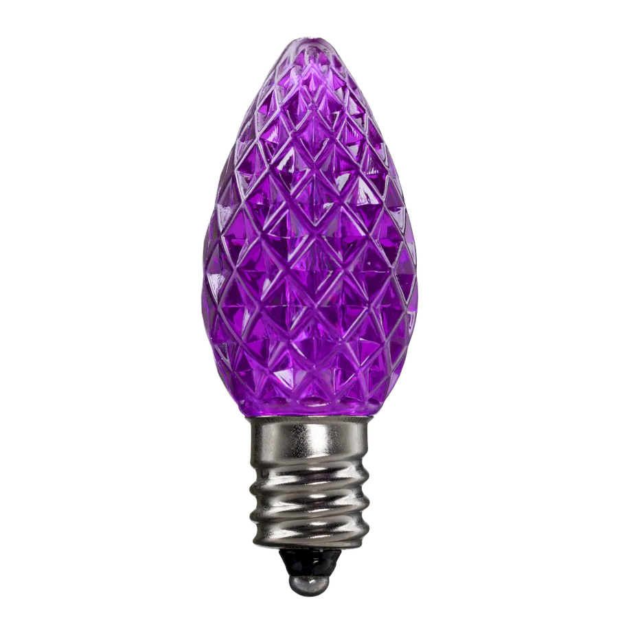 Dimmable C7 Faceted Bulb Purple Box of 25