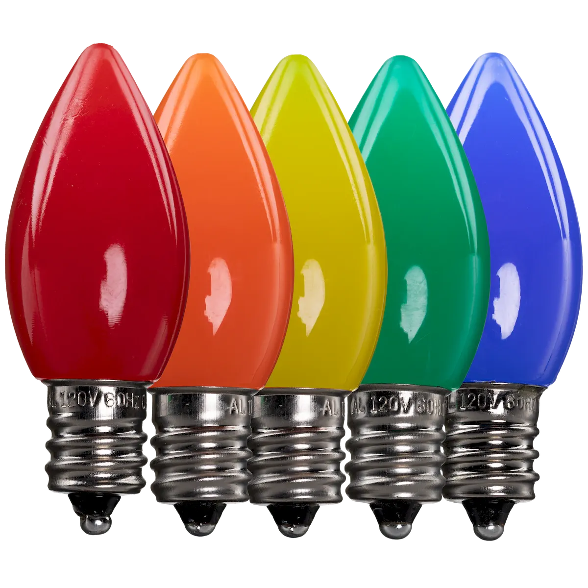 Dimmable C7 Opaque Bulb Multiple Colors Box of 25