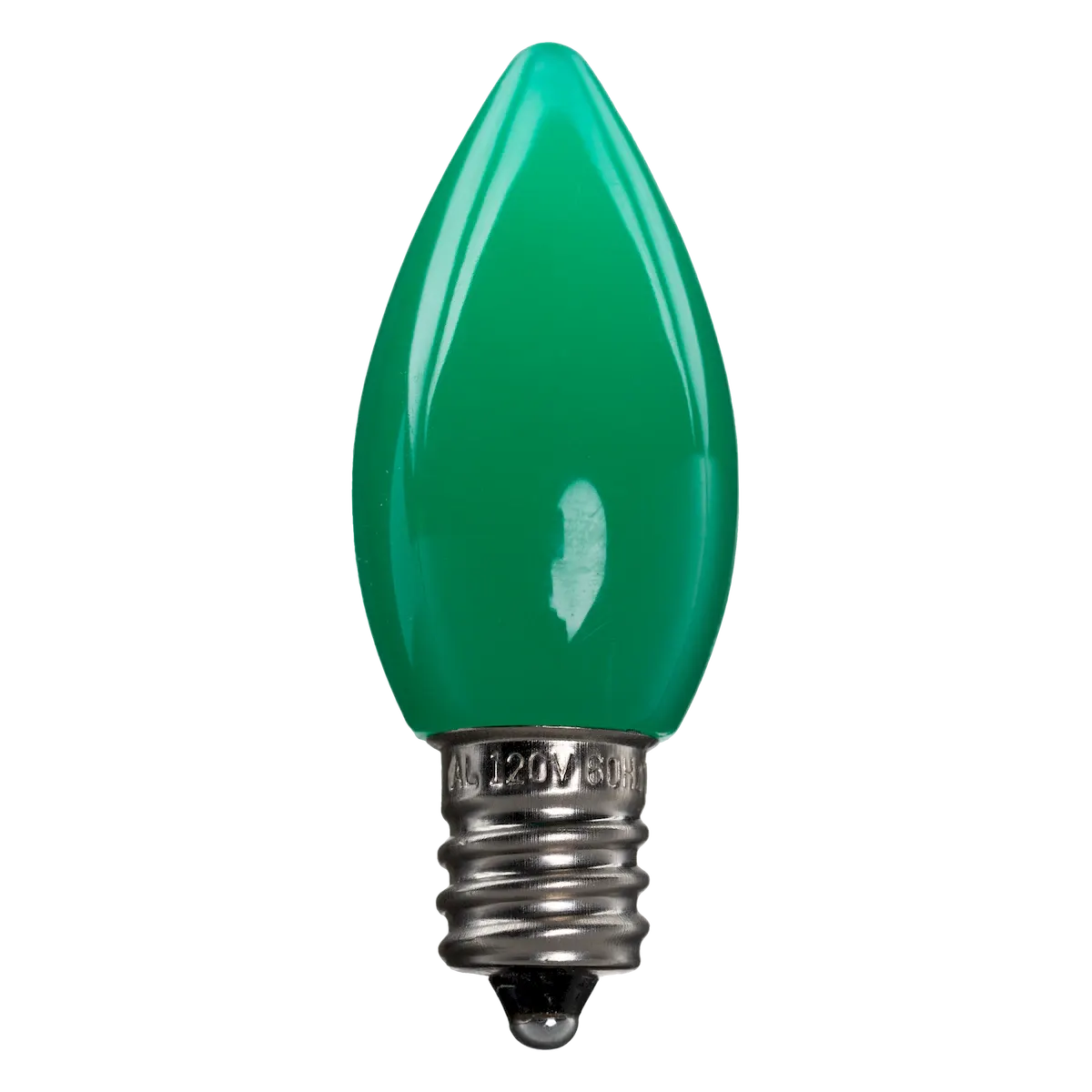 Dimmable C7 Opaque Bulb Green Box of 25