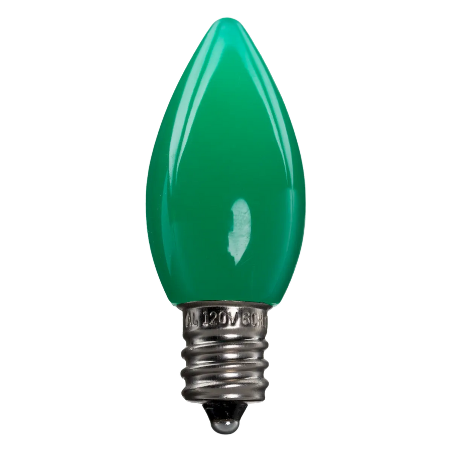 Dimmable C7 Opaque Bulb Green Box of 25
