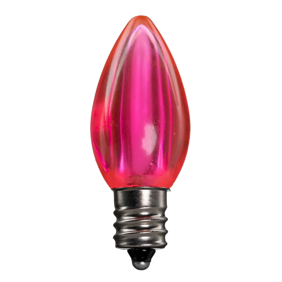 Dimmable C7 Clear Blub Pink Box of 25
