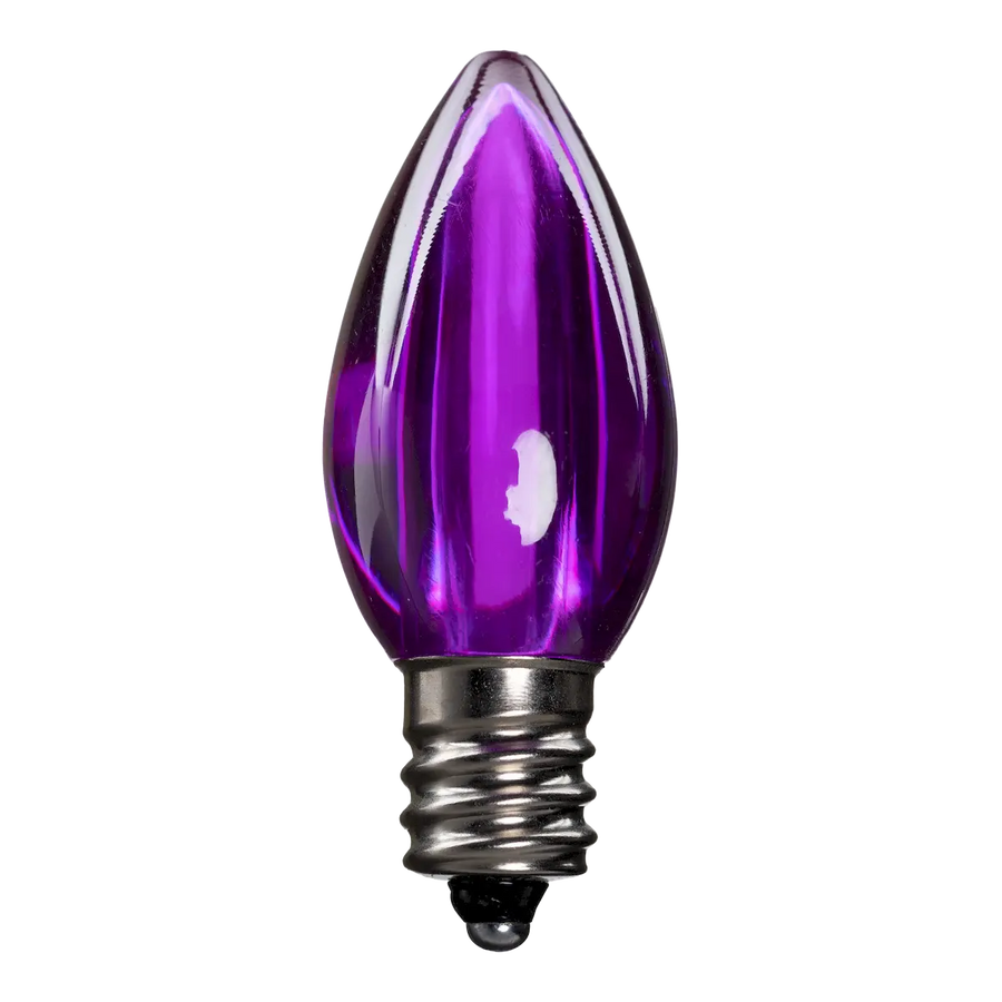 Dimmable C7 Clear Blub Purple Box of 25