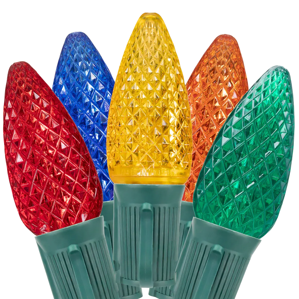 Dimmable C9 Faceted Bulb Multiple Colors Box of 25