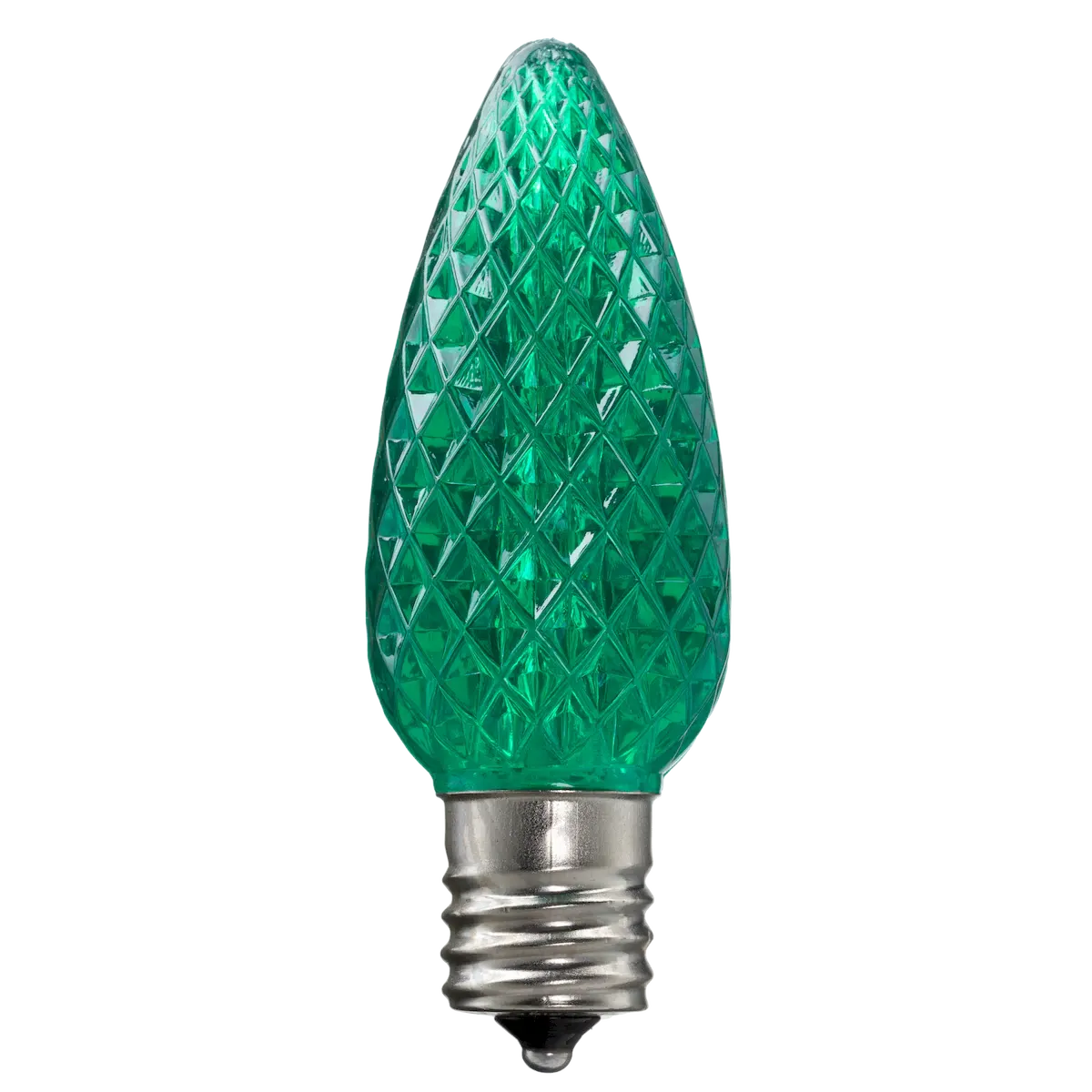 Dimmable C9 Faceted Bulb Green Box of 25
