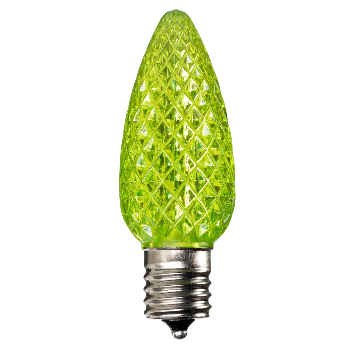 Dimmable C9 Faceted Bulb Lime Green Box of 25