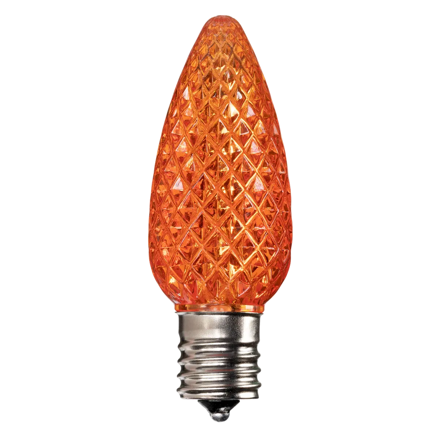 Dimmable C9 Faceted Bulb Orange Box of 25