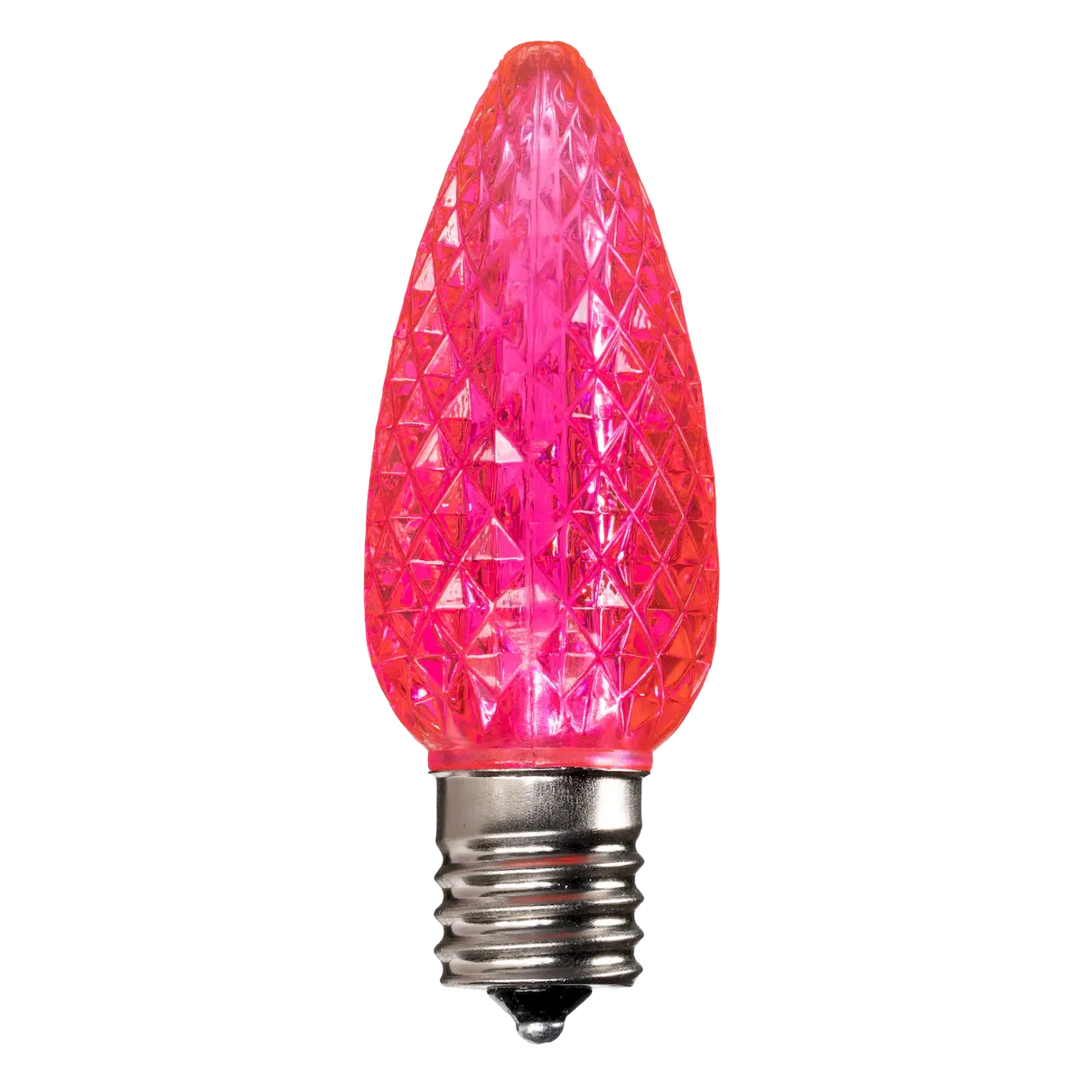 Dimmable C9 Faceted Bulb Pink Box of 25