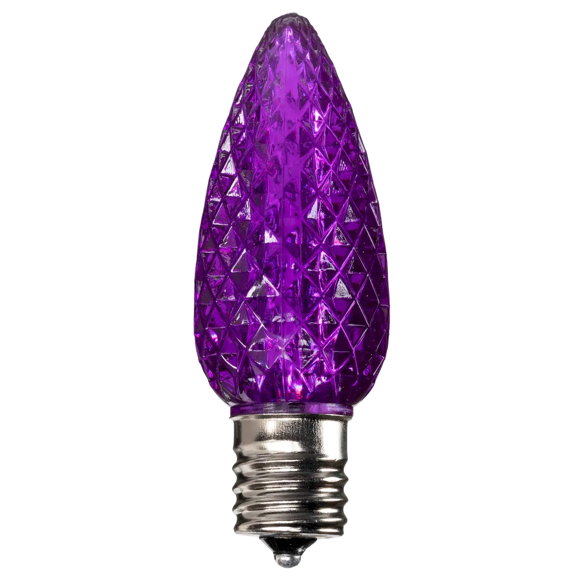 Dimmable C9 Faceted Bulb Purple Box of 25