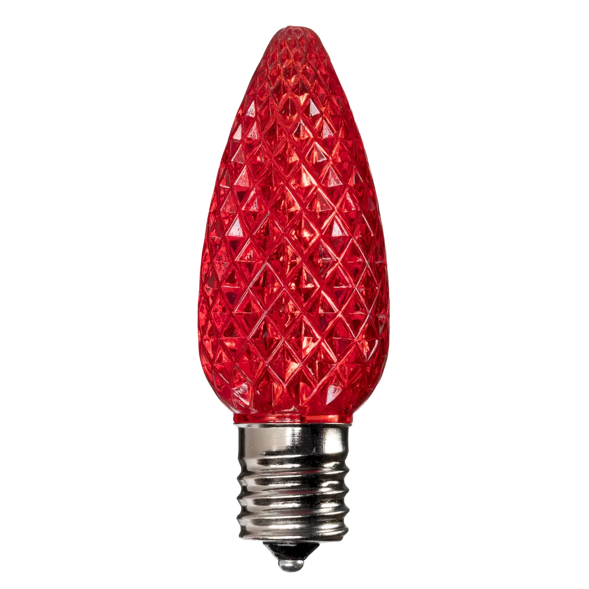 Dimmable C9 Faceted Bulb Red Box of 25