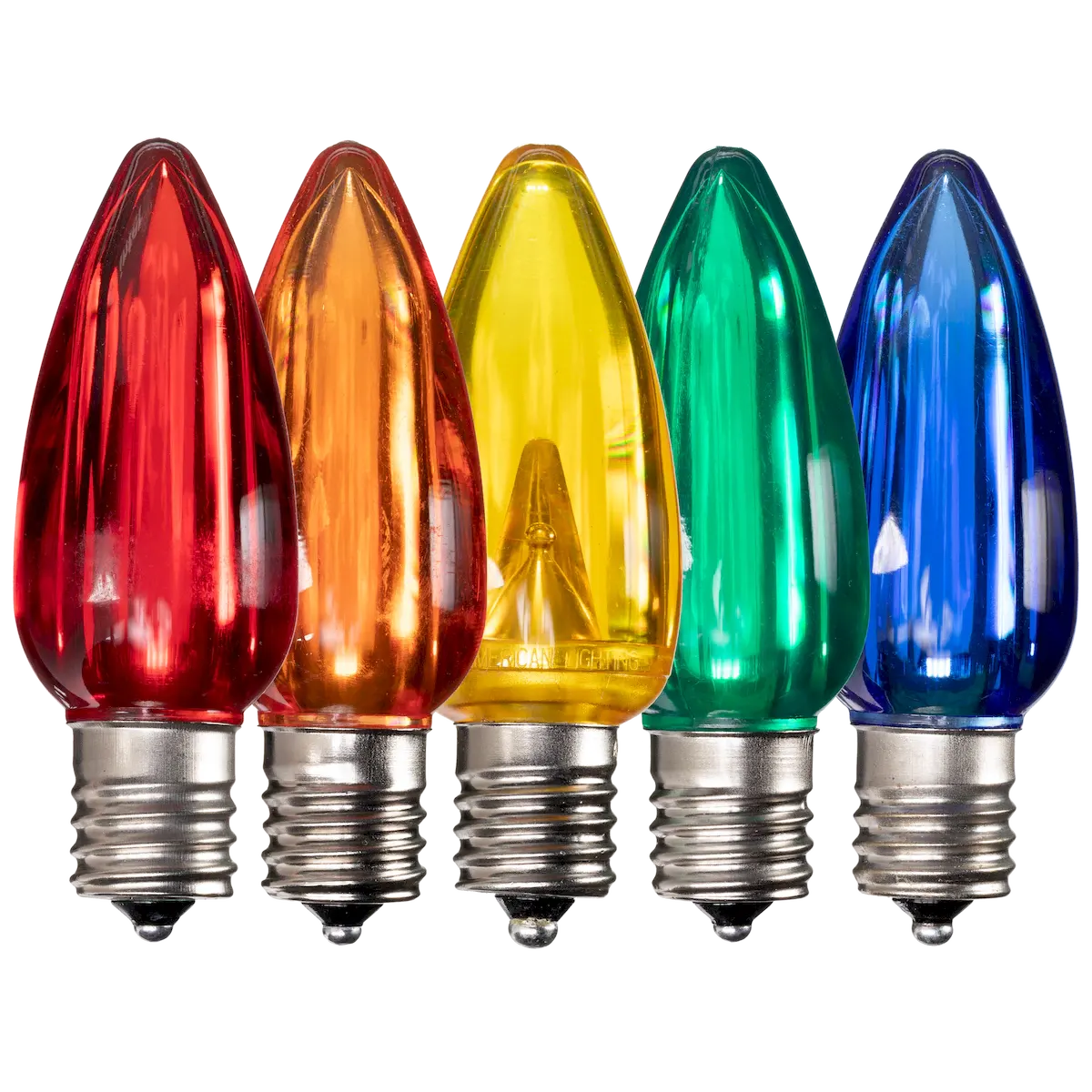 Dimmable C9 Clear Blub Multiple Colors Box of 25