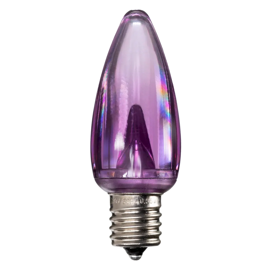 Dimmable C9 Clear Blub Purple Box of 25