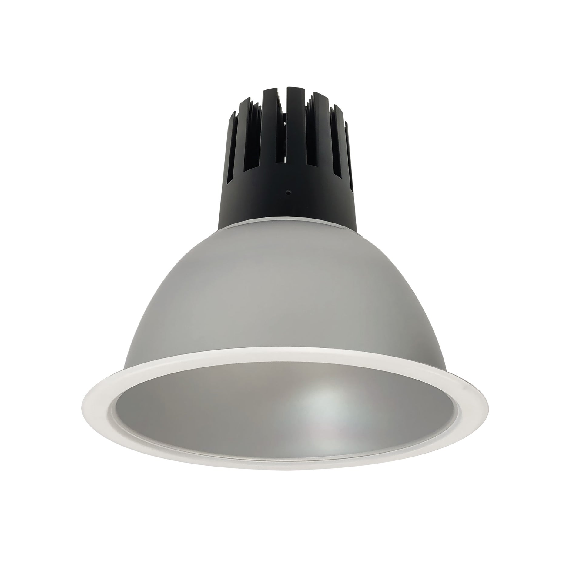 Nora Lighting 8" Sapphire III Round Open Reflector, 3500lm, 3500K, Narrow Flood Optic, Haze Reflector/Bright White Flange – NC3-81L435NHZMPW