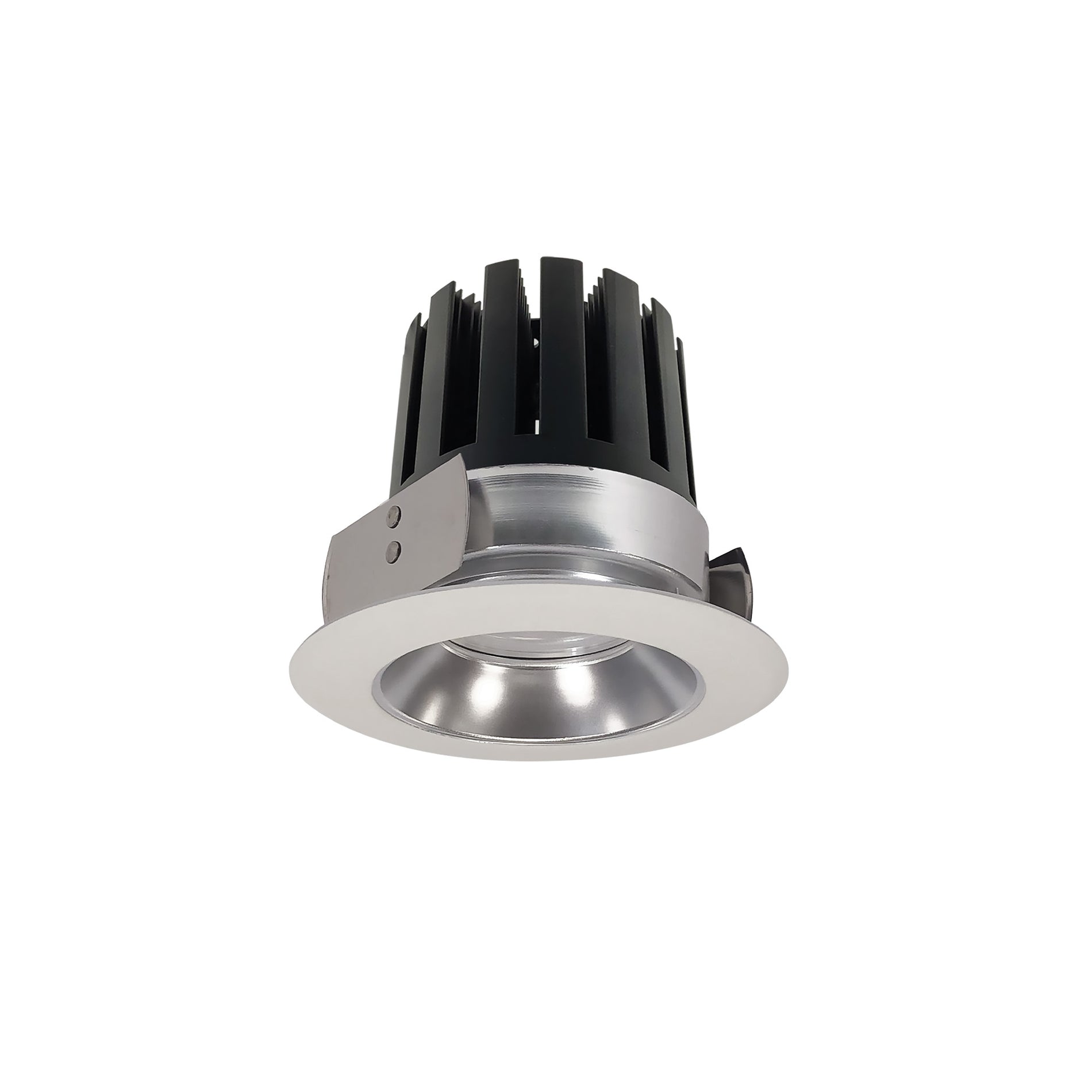 Nora Lighting 4" Marquise III Round Open Reflector, 2000lm, 3500K, Flood Optic, Diffused Clear Reflector/White Flange – NRM3-41L335FDW