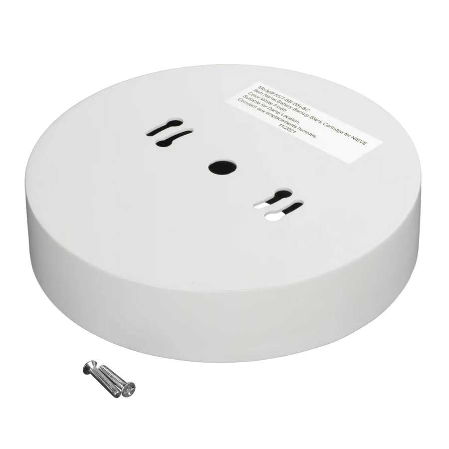 Nieve 7in Battery Back-up Blank Cartridge, White Finish