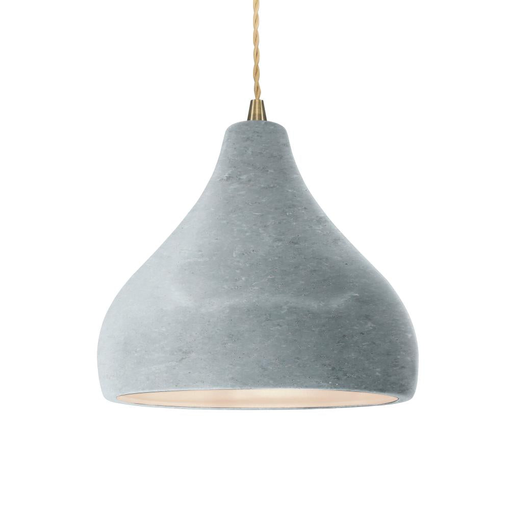 Justice Design Group RADIANCE CER-6563-CONC-ABRS-BEIG-TWST-LED1-700 Pendant - Concrete