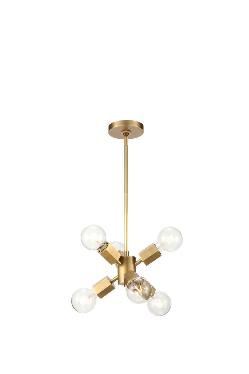 Alora Lighting HEXA PD307006VB Pendant Transitional - Brass