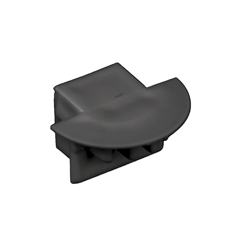 Premium Extrusion Double Flange Recessed Feed Black