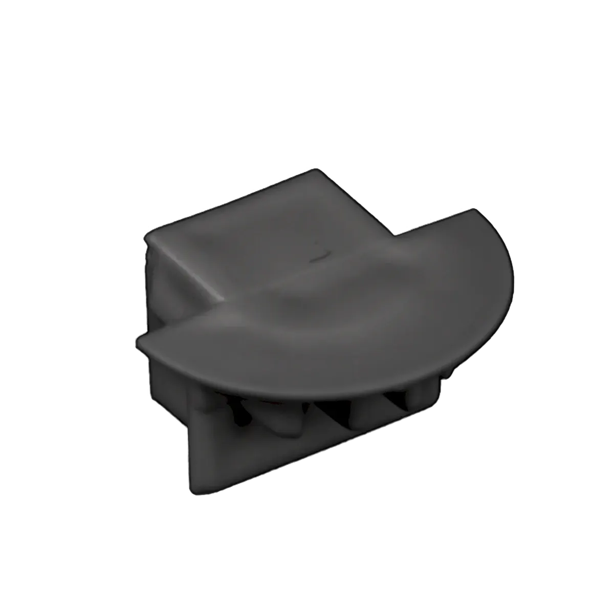 Premium Extrusion Double Flange Recessed Feed Black