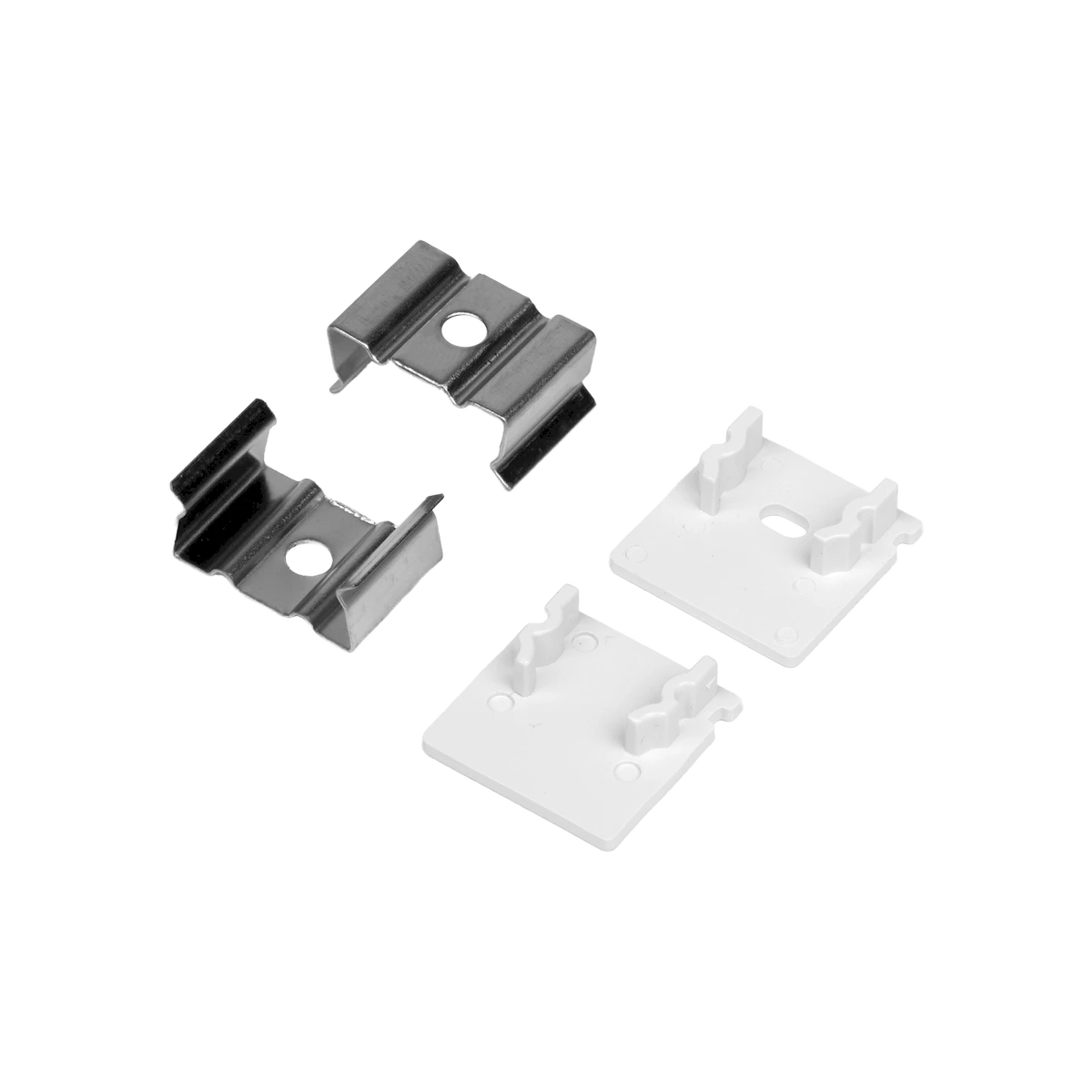 Accessory 5-Pack for Trace Bundles: End Cap w/hole, End Cap w/o hole, Mounting Clips