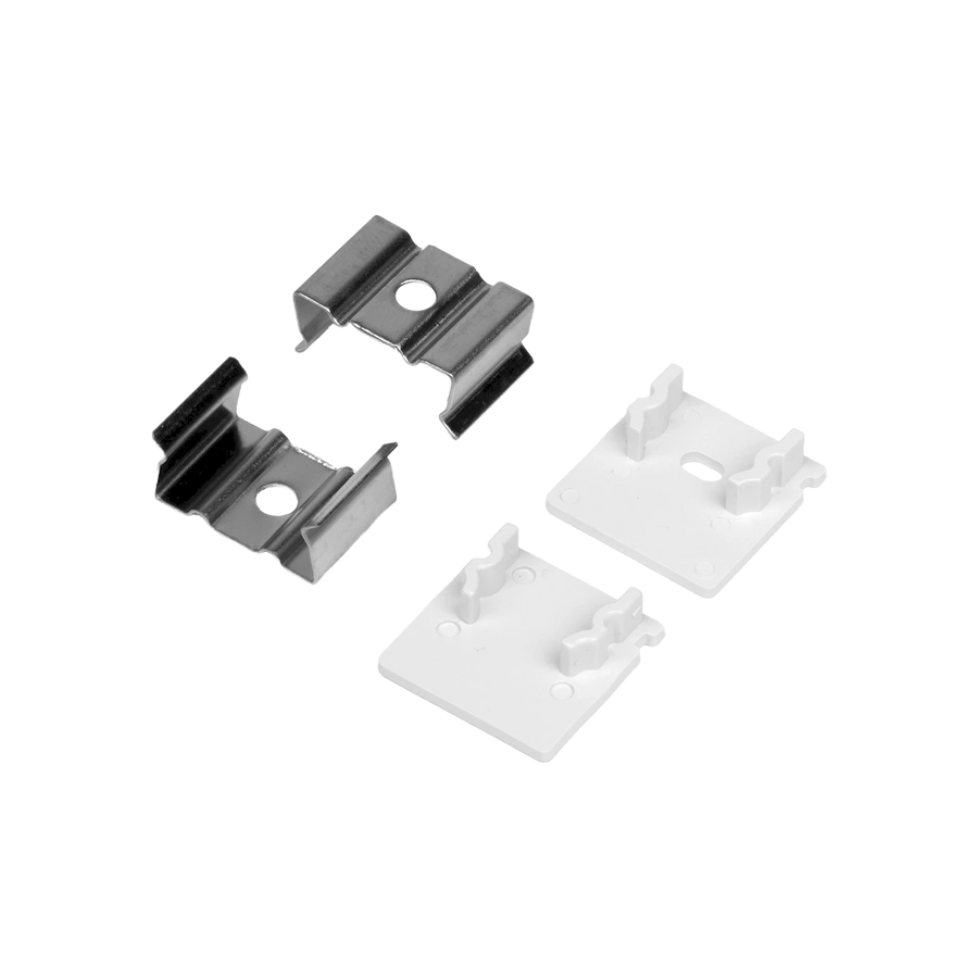 Accessory 5-Pack for Trace Bundles: End Cap w/hole, End Cap w/o hole, Mounting Clips