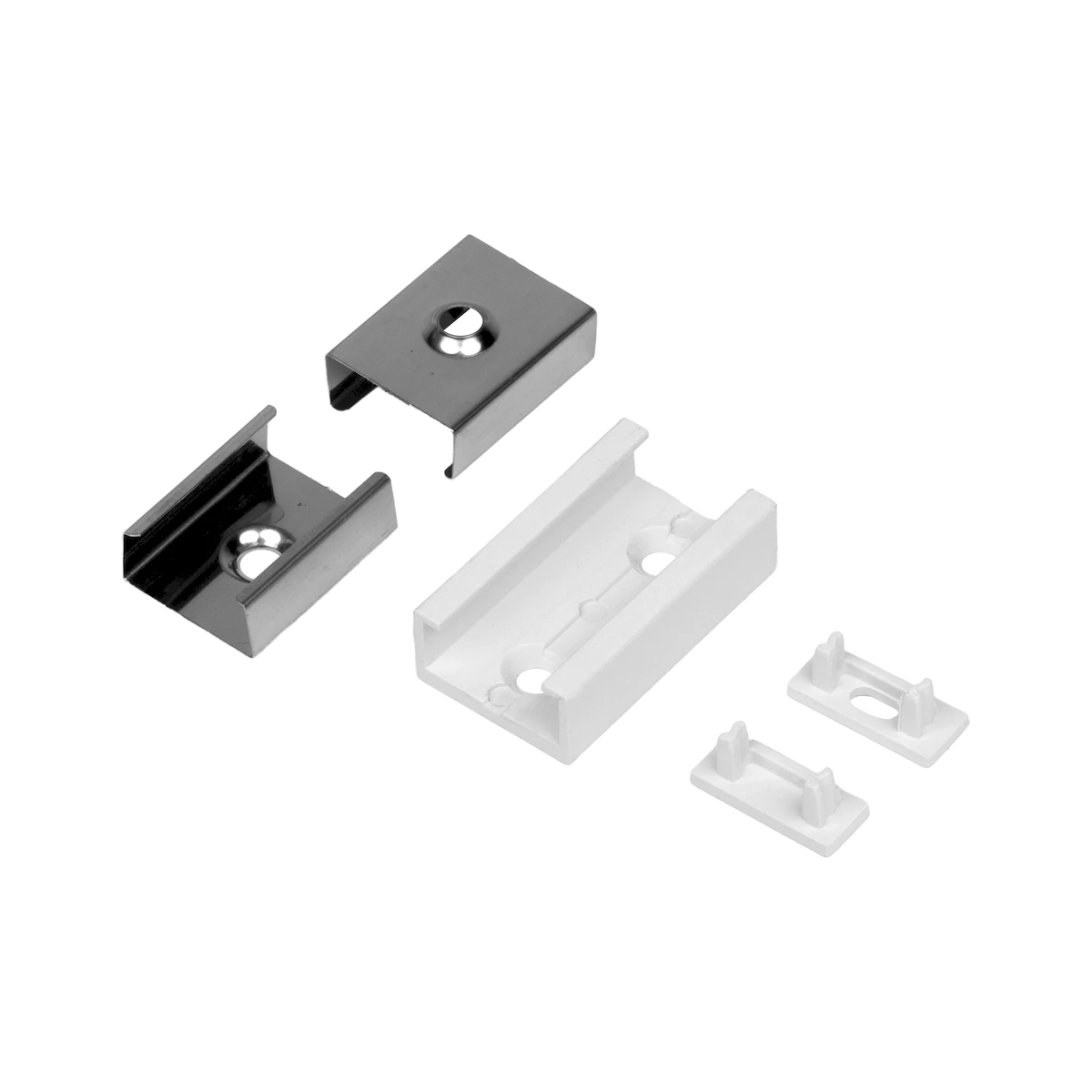 Accessory 5-Pack for Unviersal Mini Bundles: End Cap w/hole, End Cap w/o hole, Mounting Clips