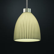 1-Light Large Tapered Cylinder Curved LED Pendant