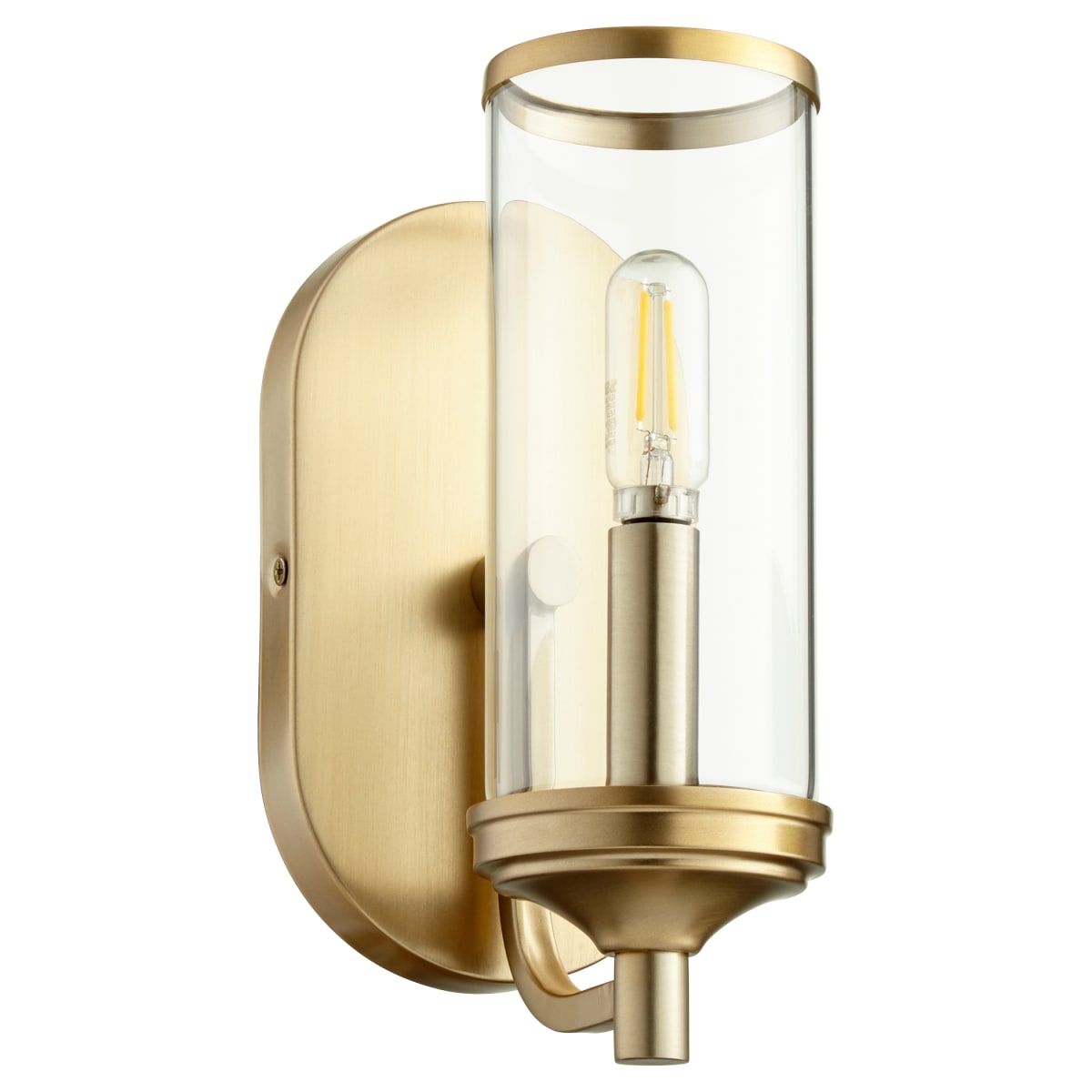 Quorum Collins 5044-1-80 Wall Light Fixture - Aged Brass