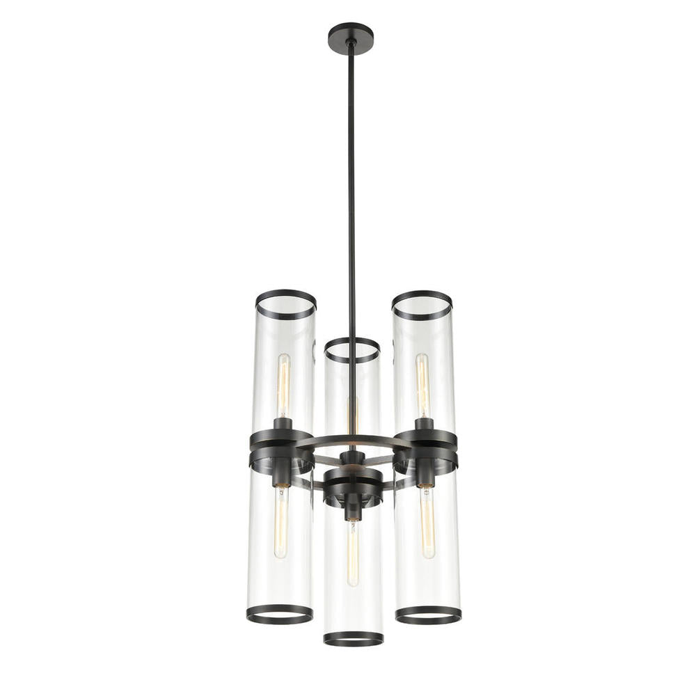 Alora Lighting REVOLVE II CH311633UBCG Chandelier Contemporary - Clear Glass Urban Bronze