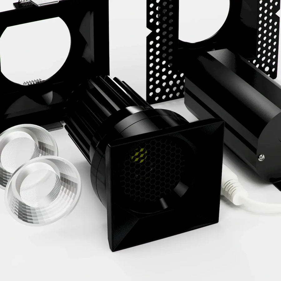 Rhyme Downlight 3in Deep Baffle Square, Black Finish