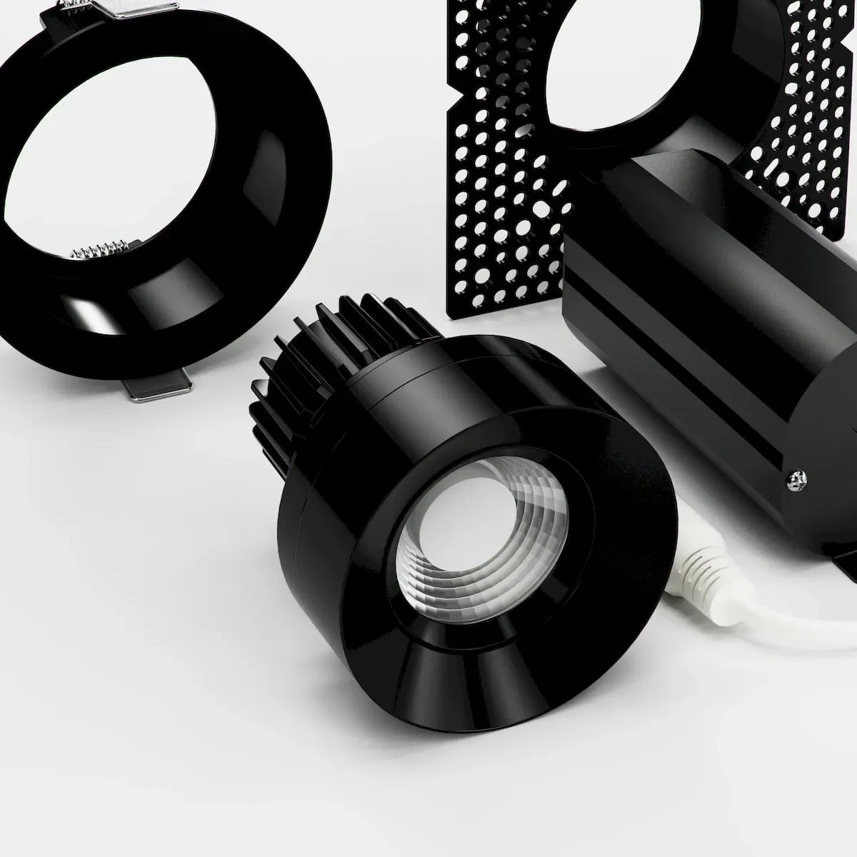 Rhyme Downlight 3in Gimbal Round, Black Finish