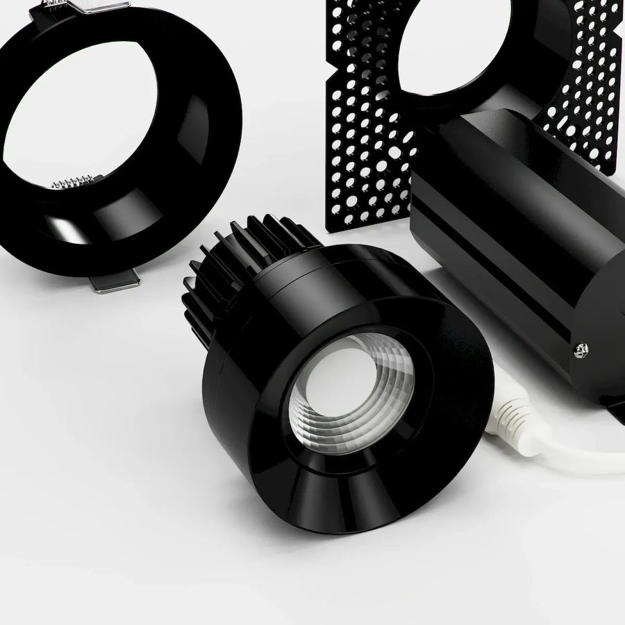 Rhyme Downlight 3in Gimbal Round, Black Finish