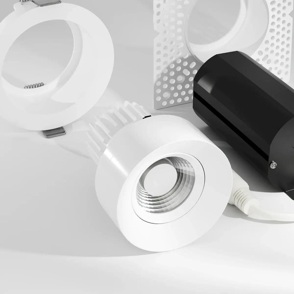 Rhyme Downlight 3in Gimbal Round, 60 Degree Beam, White Finish