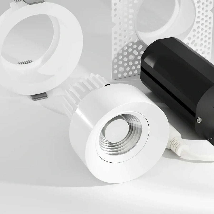Rhyme Downlight 3in Gimbal Round, 60 Degree Beam, White Finish
