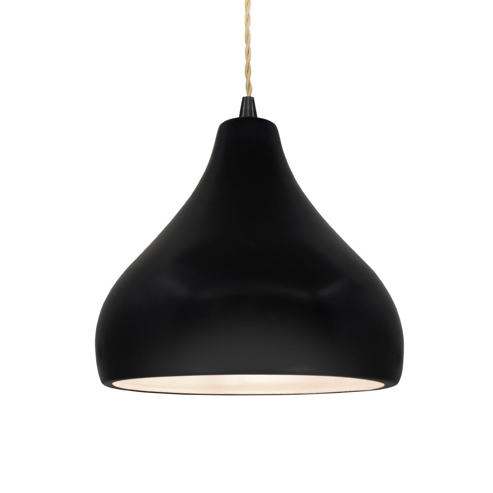 Justice Design Group RADIANCE CER-6563-CRB-MBLK-BEIG-TWST-LED1-700 Pendant - Carbon Matte Black