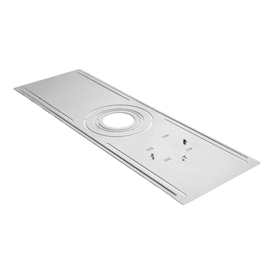 Rough-in Plate -Flat - with 76mm/102mm/118mm/163mm Knockout Holes