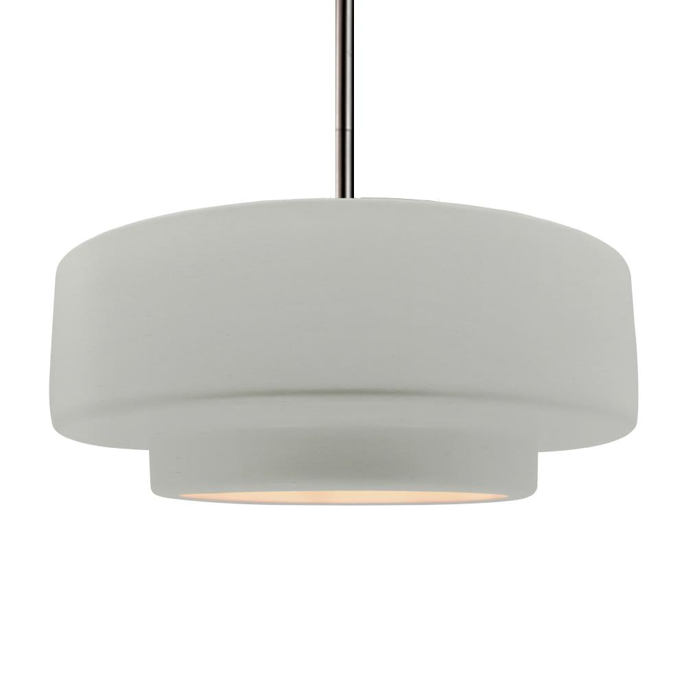 Justice Design Group RADIANCE CER-6545-MAT-NCKL-RIGID-LED1-700 Pendant - Matte White