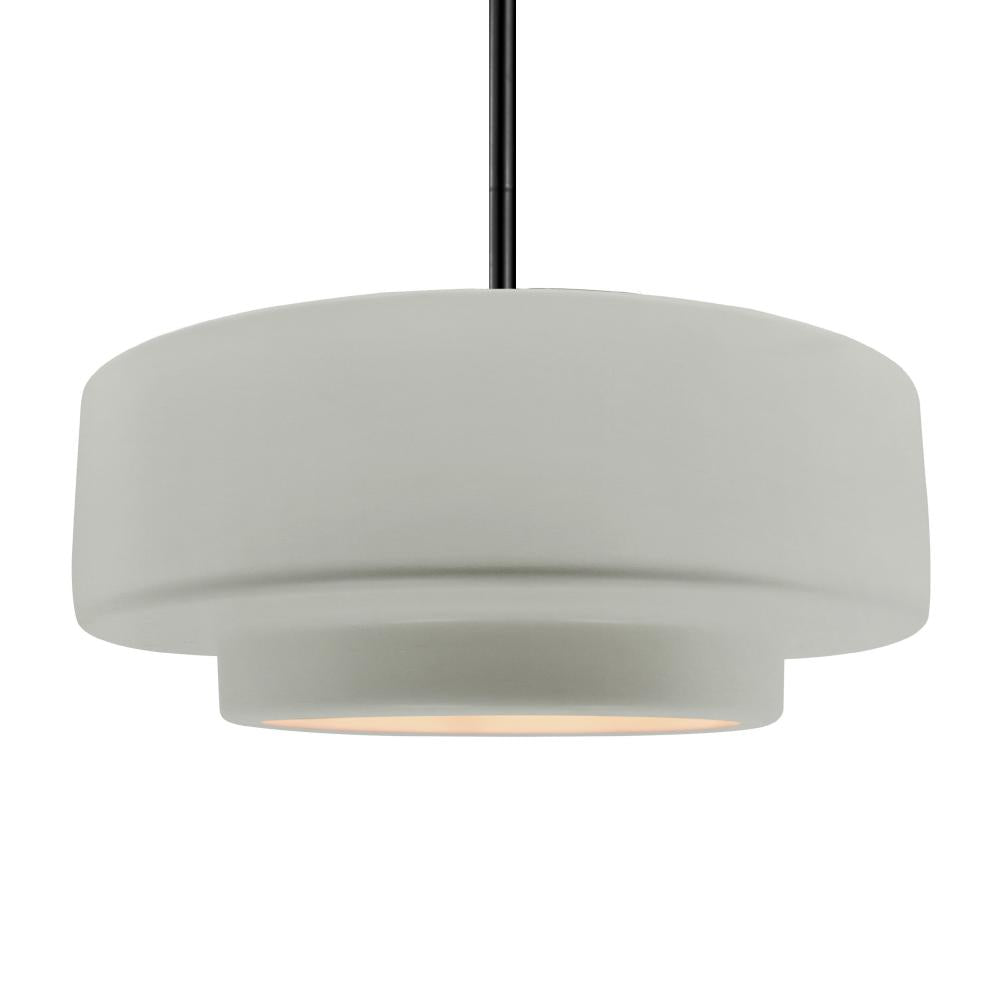 Justice Design Group RADIANCE CER-6545-BIS-MBLK-RIGID-LED1-700 Pendant - Bisque