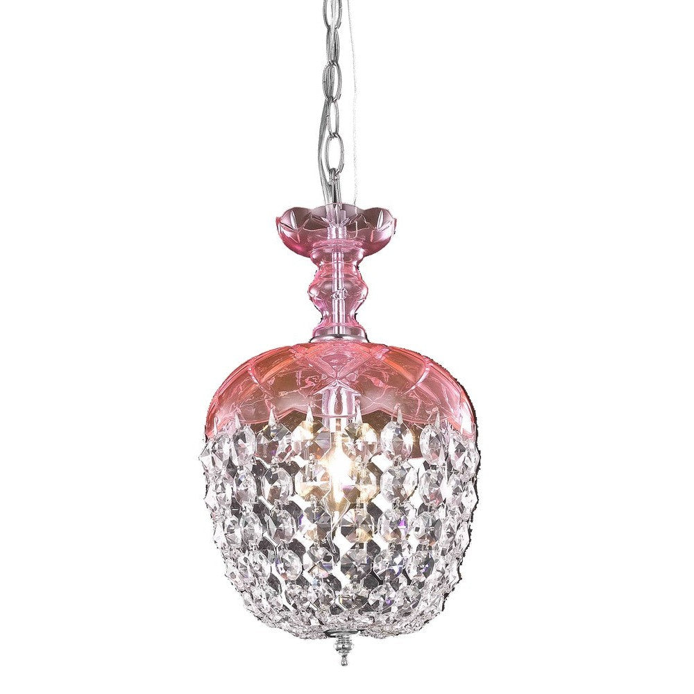 Elegant Lighting ROCOCO V7801D8PK/RC Mini Pendant Transitional - Pink