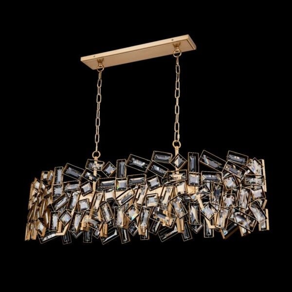 Inclanta 54" Island – Winter Brass by Allegri Crystal