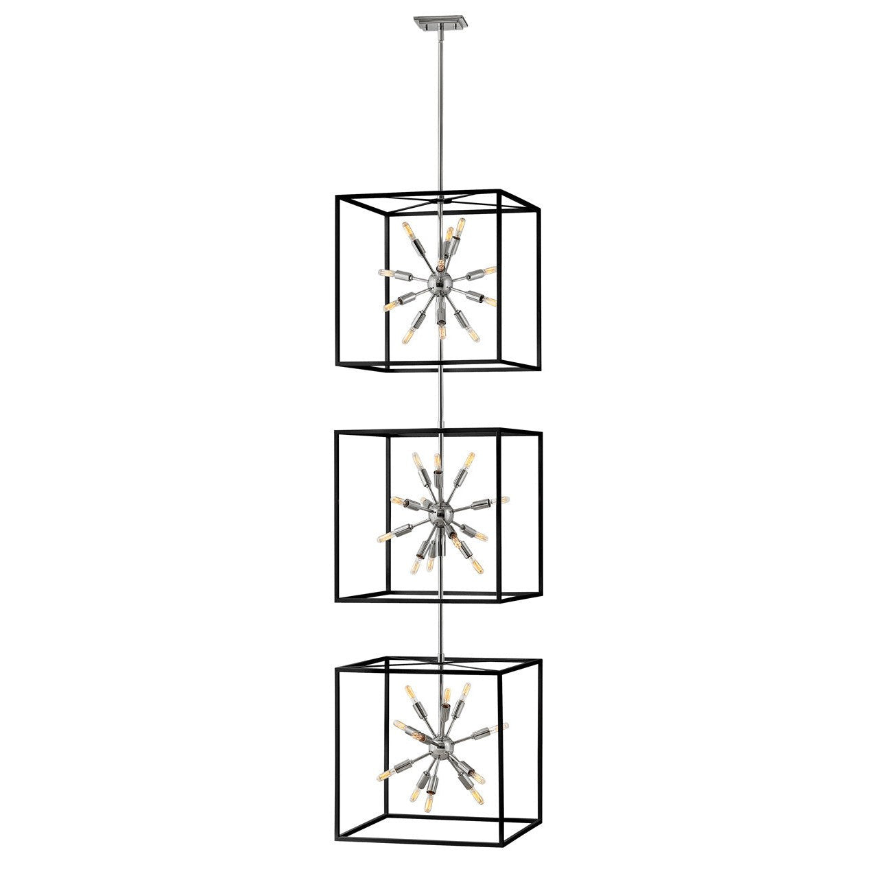Hinkley Aros 46318BLK-PN Pendant Light - Black with Polished Nickel accents