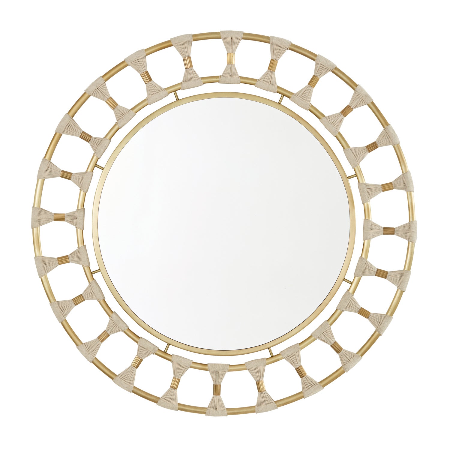 Capital Lighting 741102MM  Mirror Mirror Bleached Natural Rope And Patinaed Brass