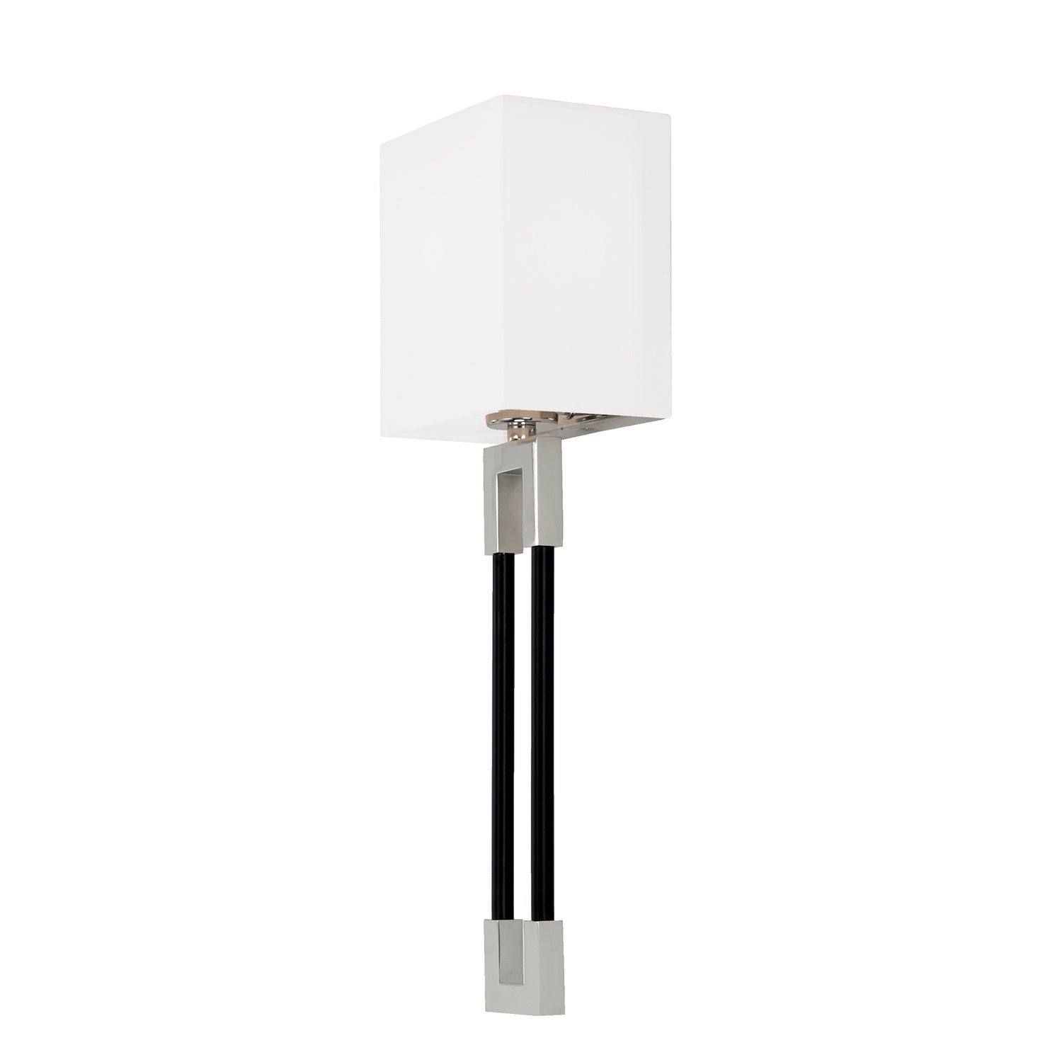 Capital Bleeker 644711NK Wall Sconce Light - Polished Nickel and Matte Black