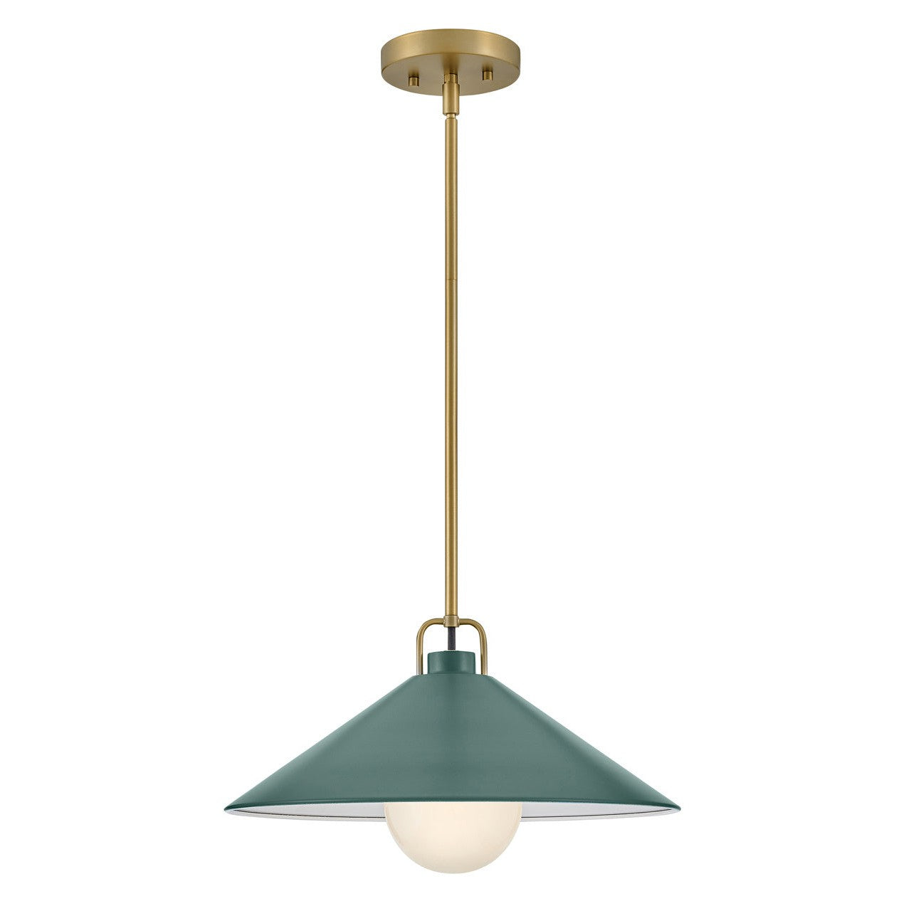 Lark Milo 84437LCB-SG Pendant Light - Lacquered Brass with Sage Green