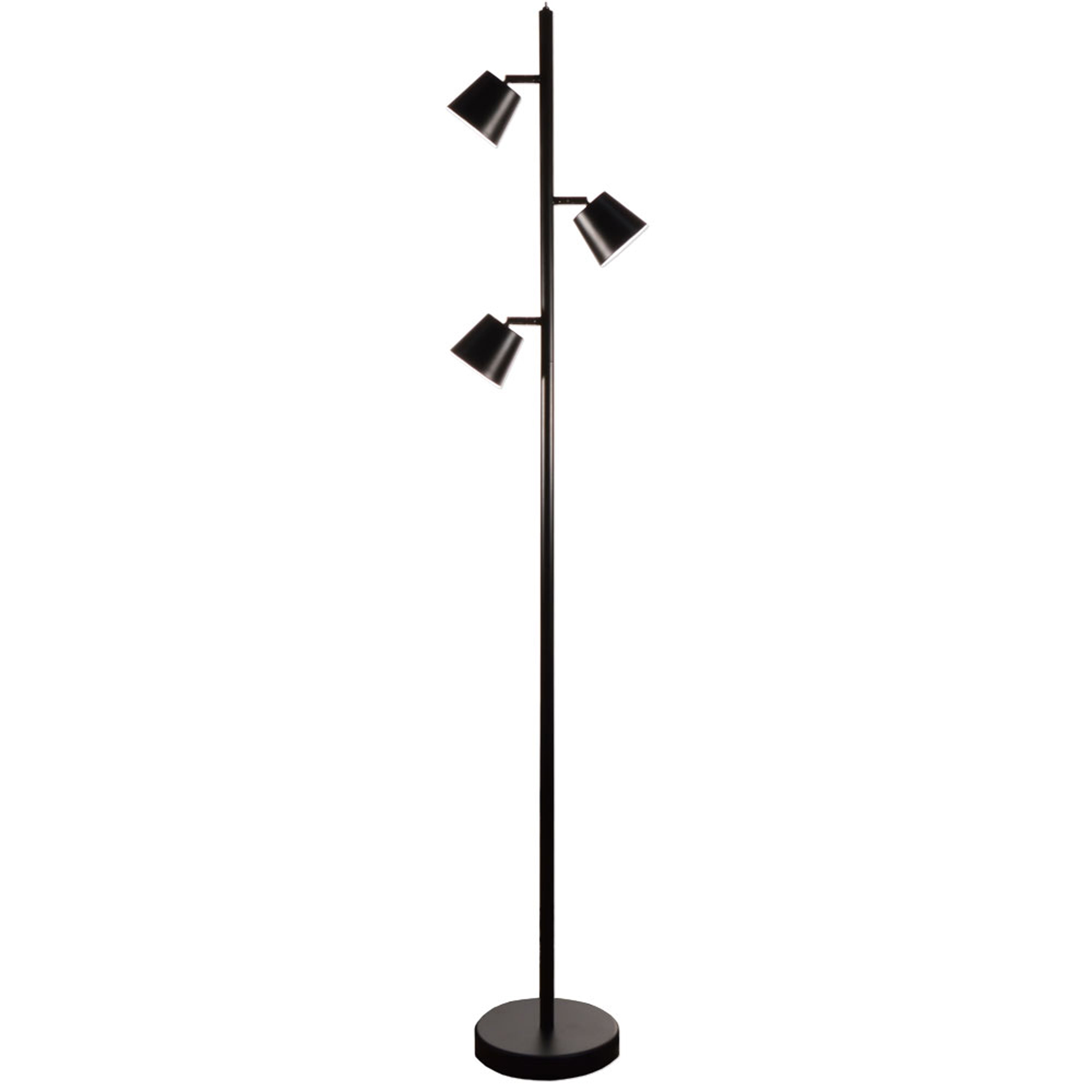 Dainolite Modern - 625LEDF-BK - 3 Light LED Floor Lamp, Matte Black Finish - Black