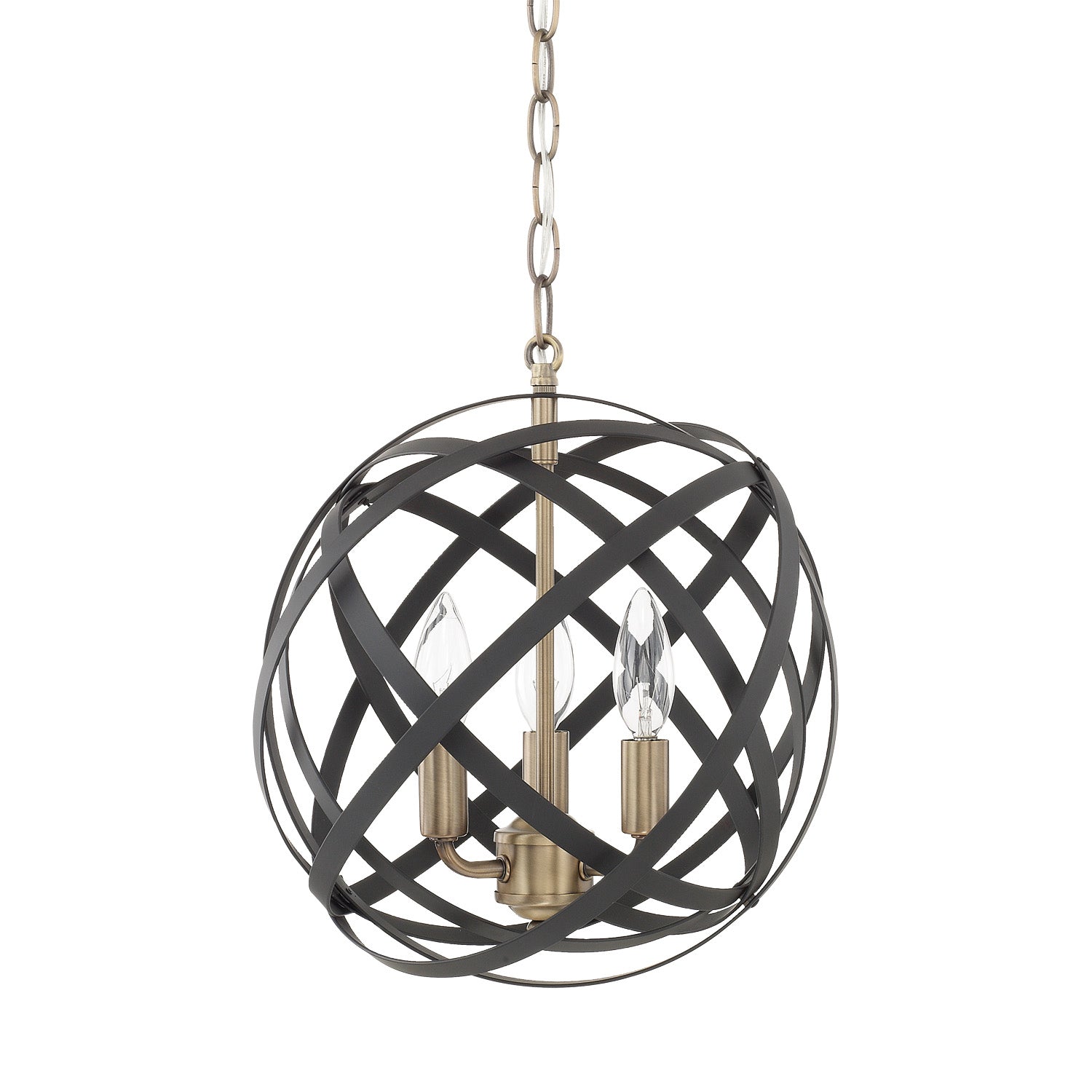 Capital Axis 4233AB Pendant Light - Aged Brass and Black