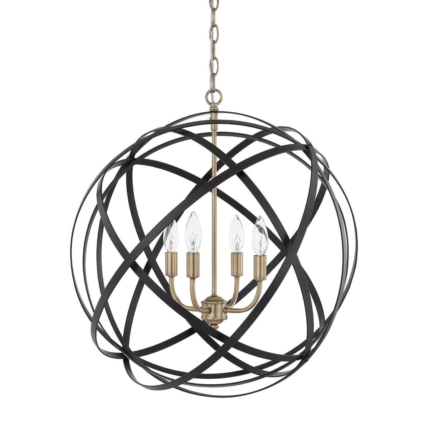 Capital Axis 4234AB Pendant Light - Aged Brass and Black